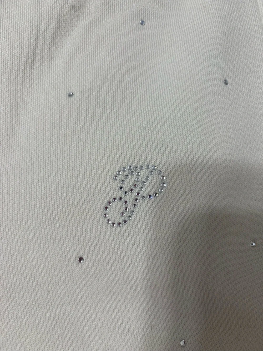 PINK Victoria's Secret Cream Rhinestone Sweatpants - Picture 2 of 4